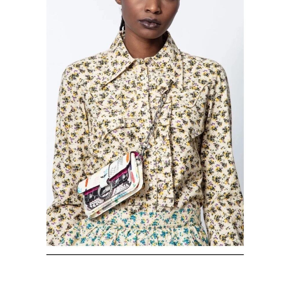 Zadig & Voltaire Trissy Mix Cotton Shirt Sz S 2020 Runway Collection Designer - Picture 2 of 12